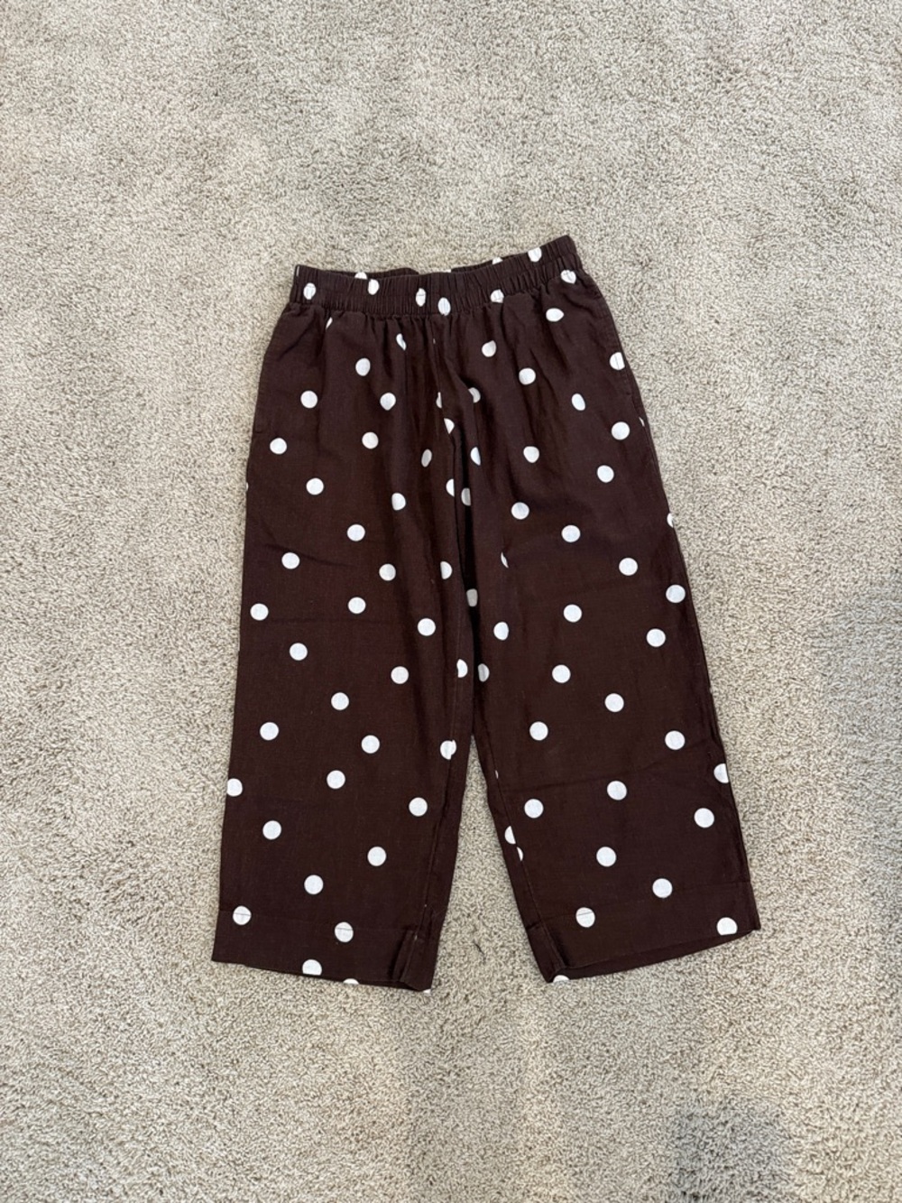 Old Navy Brown Polka Dot Cropped Pants